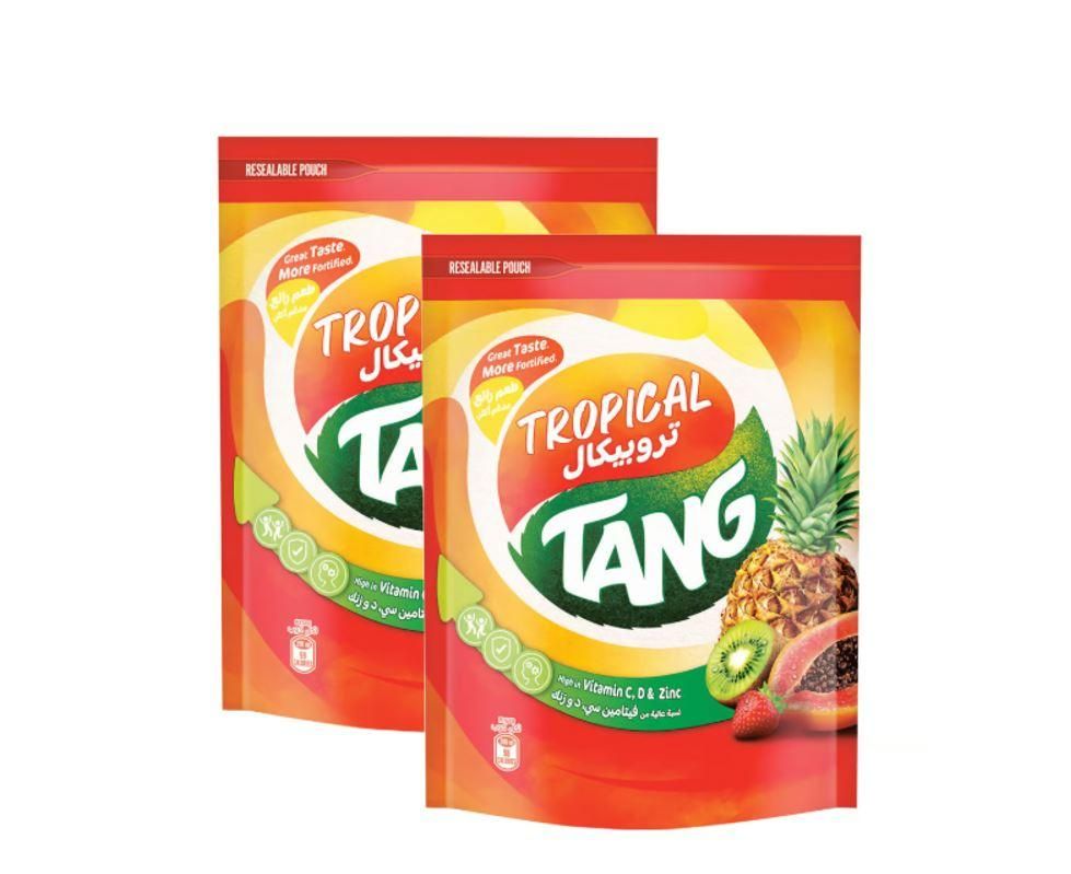Tang Tropical Flavoured Drinking Powder - 375g (Pack of 2)