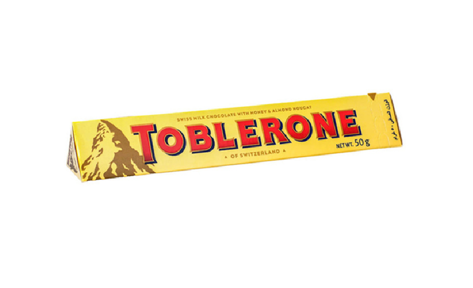 Toblerone Swiss Milk Chocolate Bar with Honey and Almond Nougat - 50g