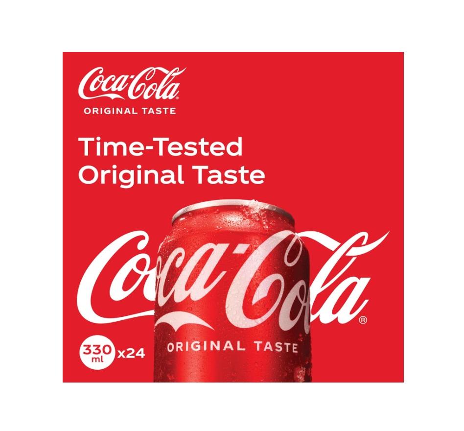 Coca-Cola Regular, Can - 330 ml x 24