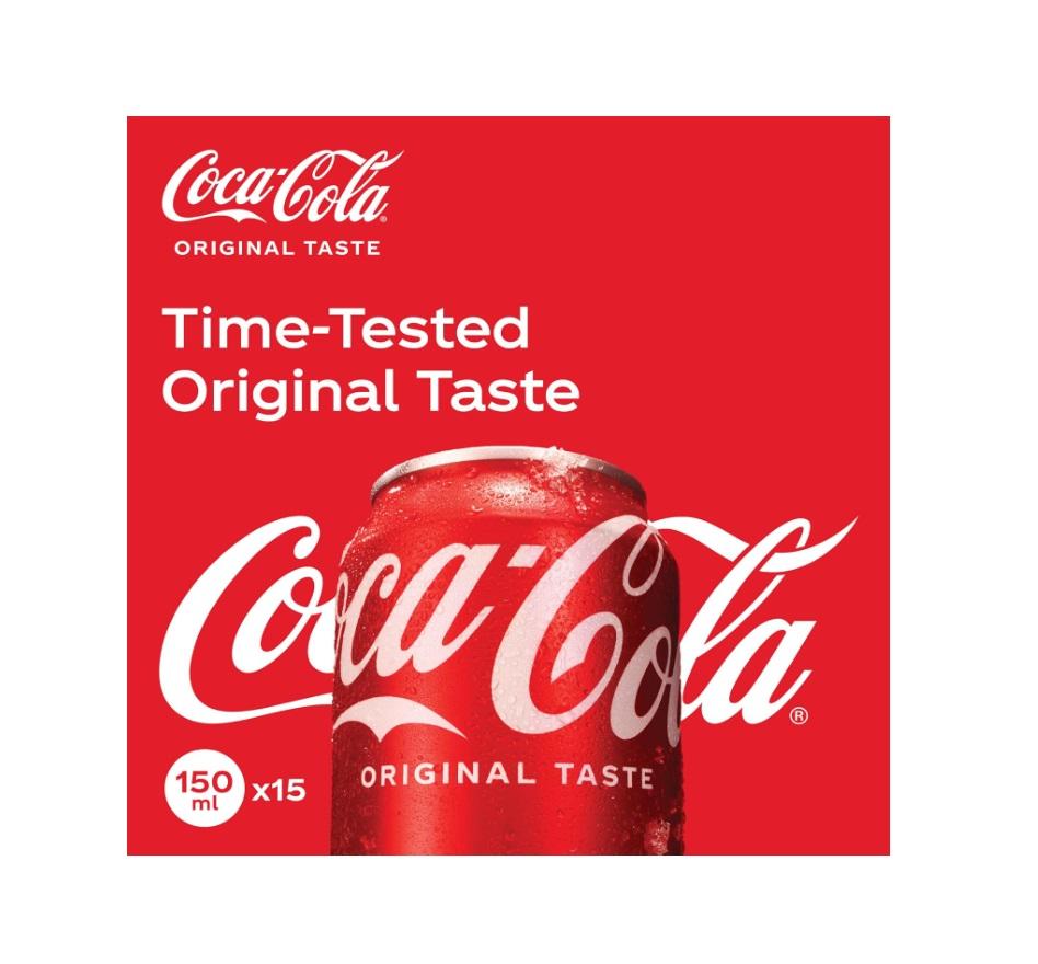 Coca-Cola Regular, Can - 150 ml x 15