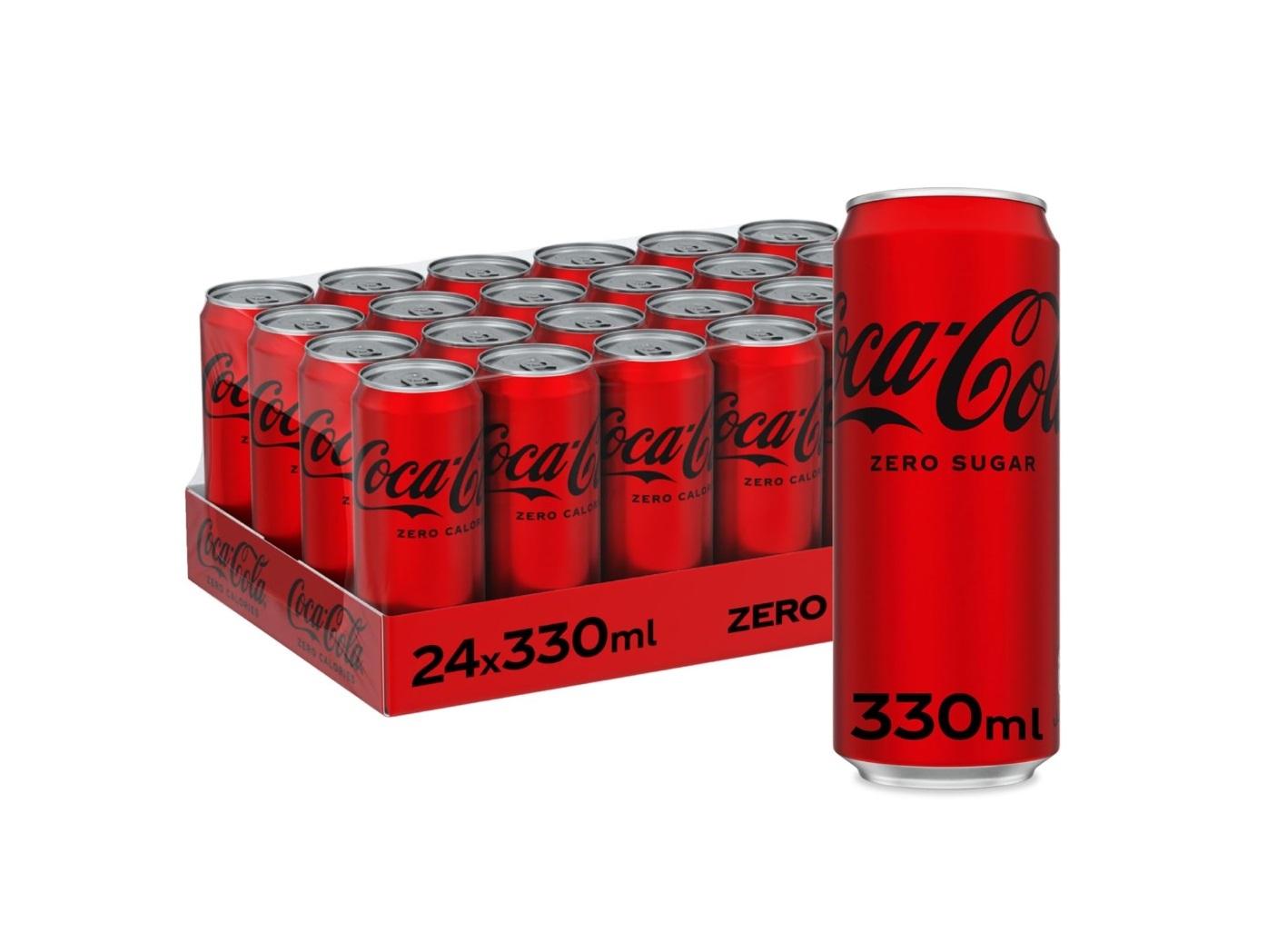 Coca-Cola Zero, Can - 330 ml x 24