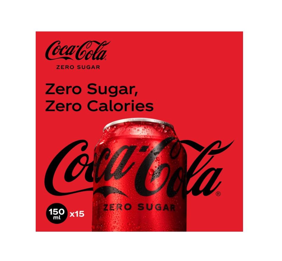 Coca-Cola Zero, Can - 150 ml x 15