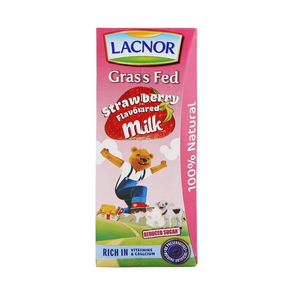 Lacnor Strawberry Flavoured Milk - 180 ml x 8