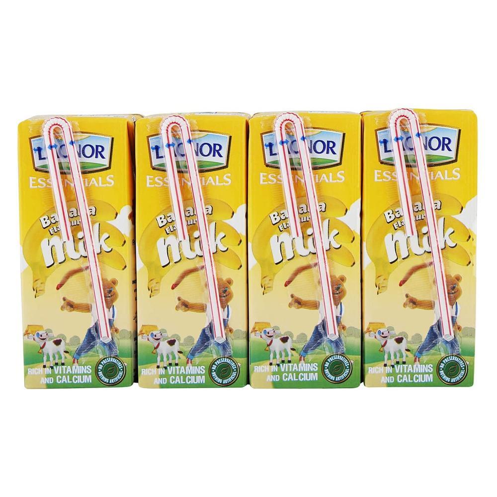 Lacnor Banana Flavoured Milk - 180 ml x 8