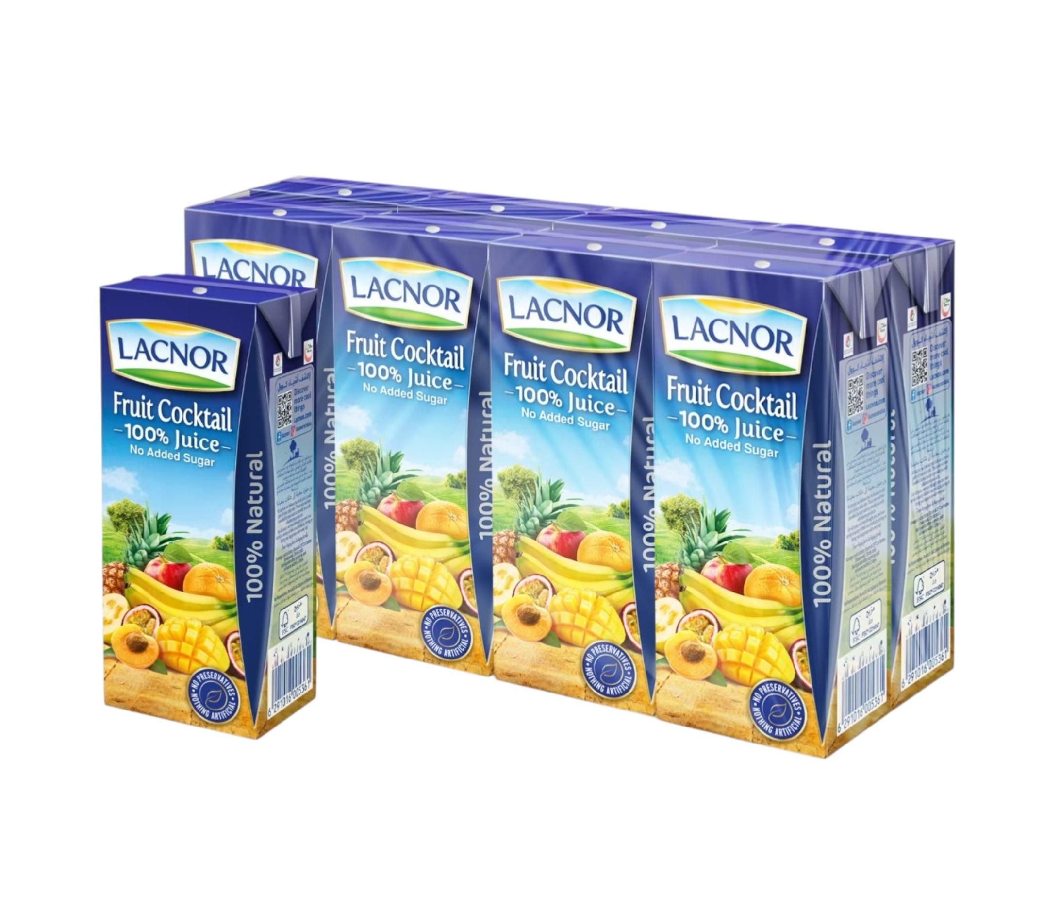 Lacnor Essentials Fruit Cocktail Juice - 180 ml x 8