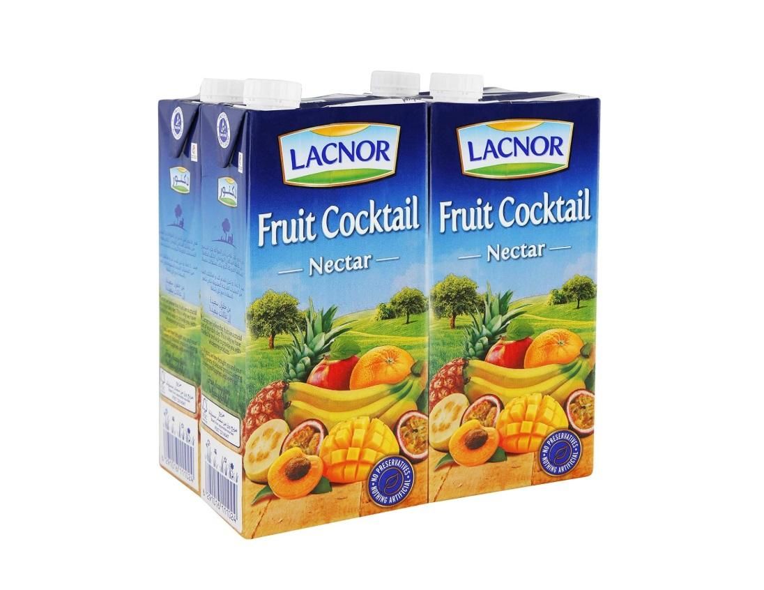 Lacnor Essentials Fruit Cocktail - 1 Liter x 4