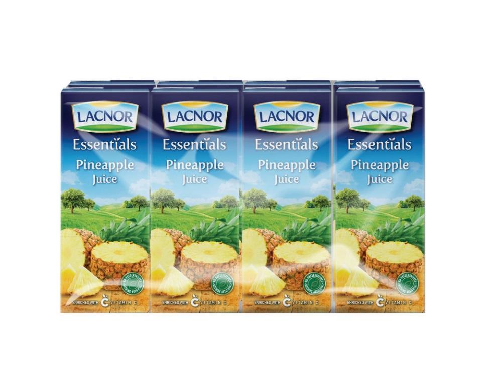 Lacnor Essentials Pineapple Juice - 180 ml x 8