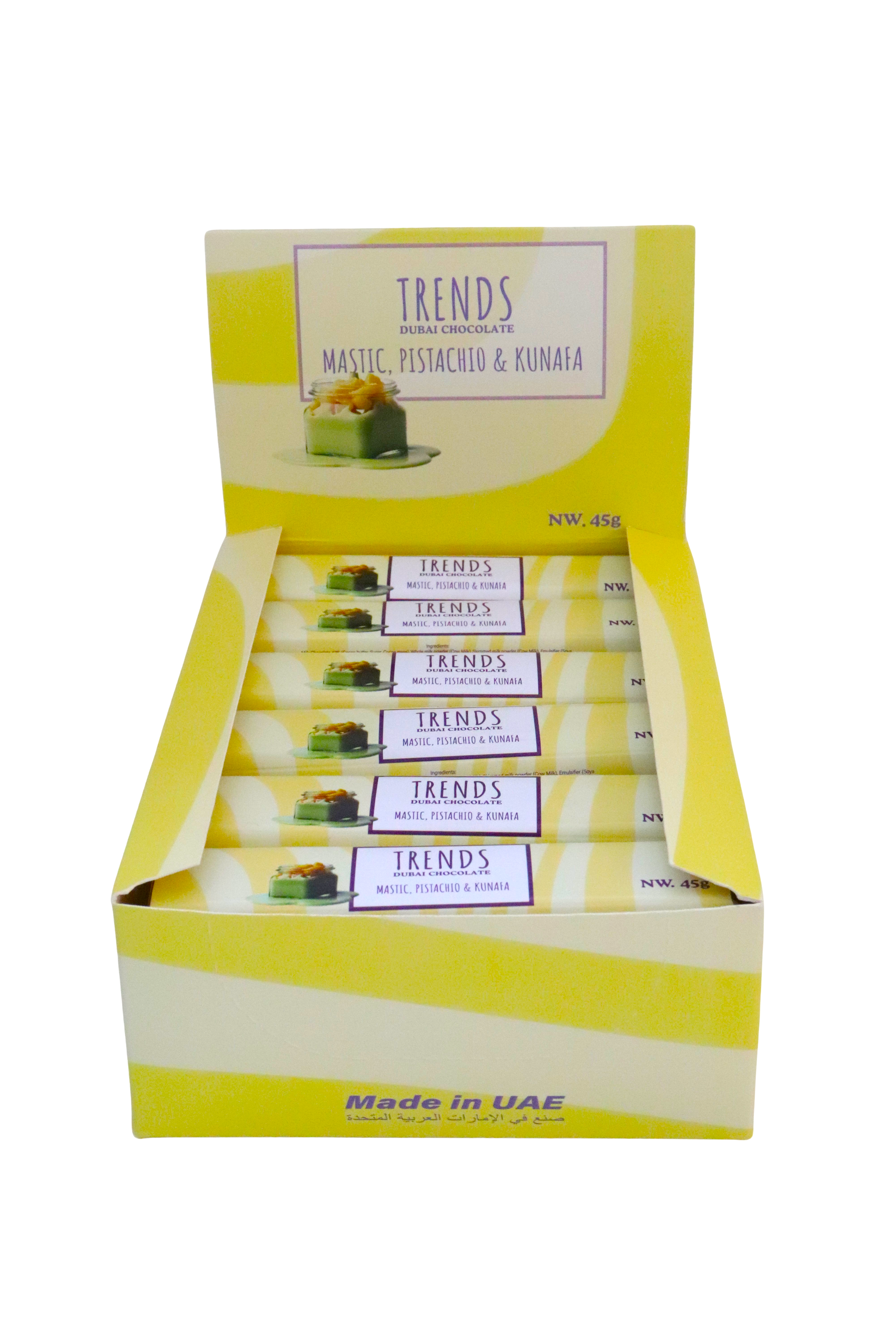 Trends Dubai Chocolate Mastic, Pistachio & Kunafa - 45g