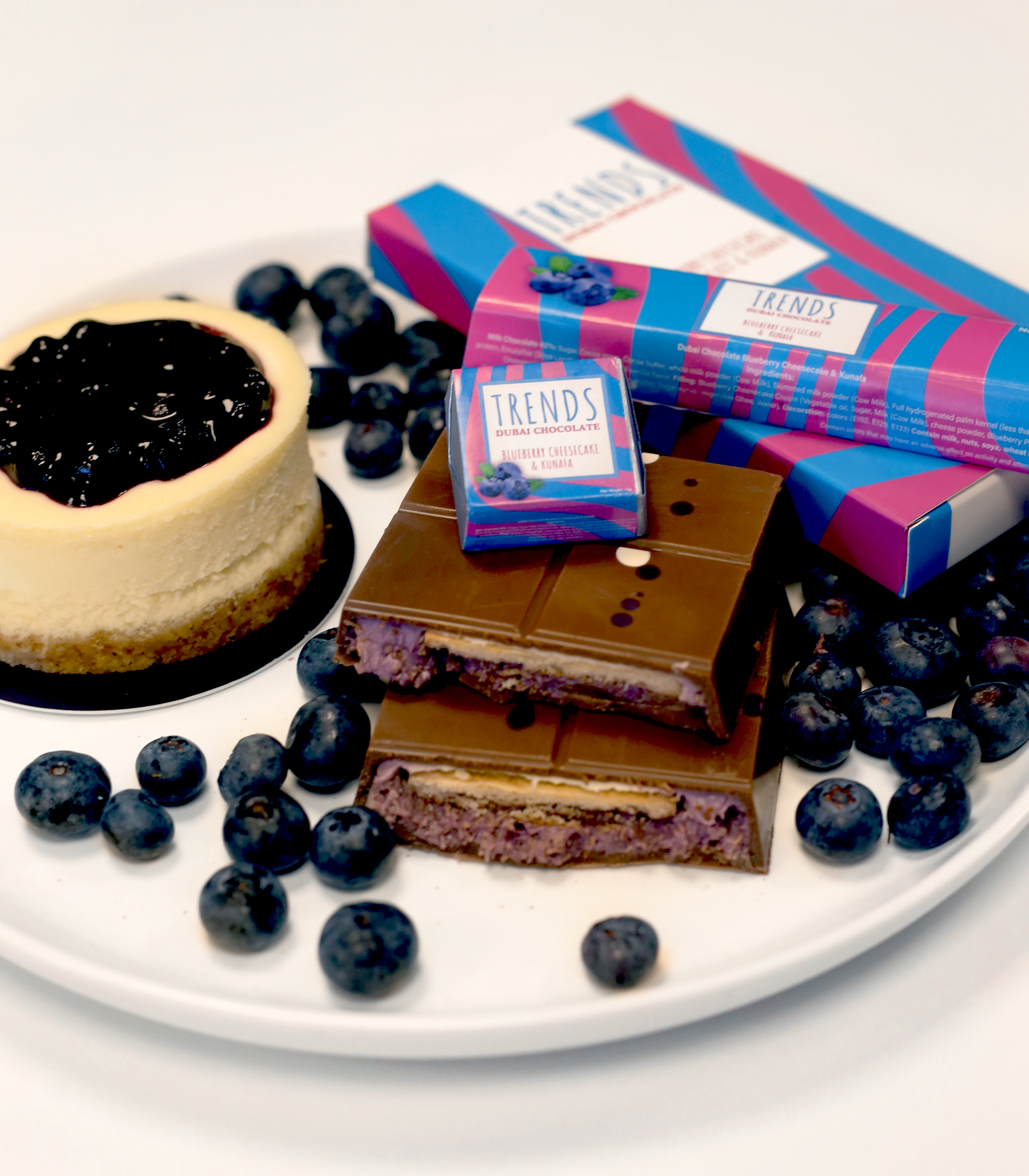 Trends Dubai Chocolate, Blueberry Cheesecake & Kunafa - 45g